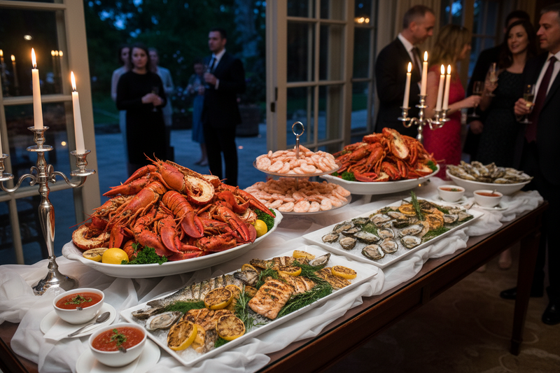 seafood at wedding